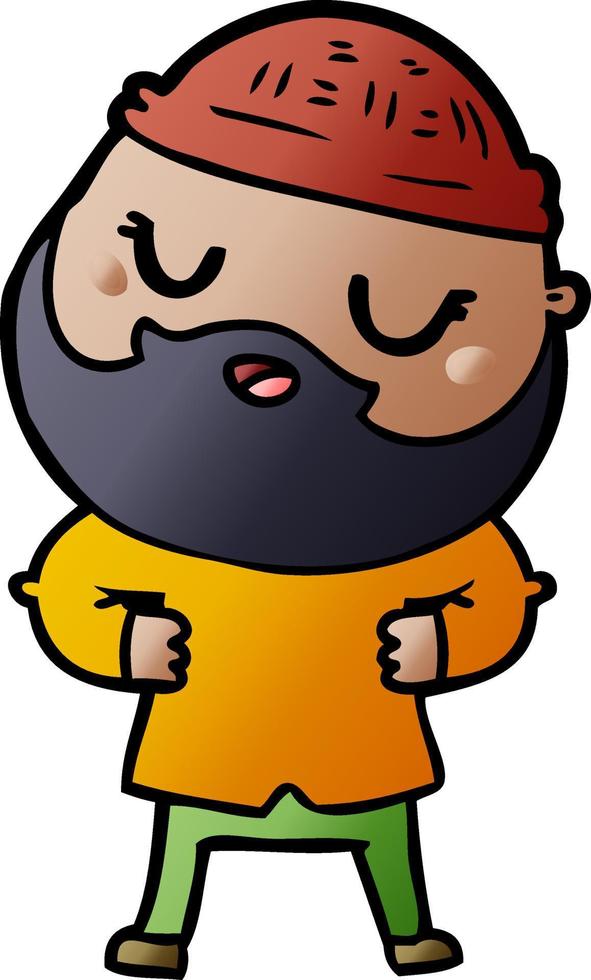 cartoon man with beard vector