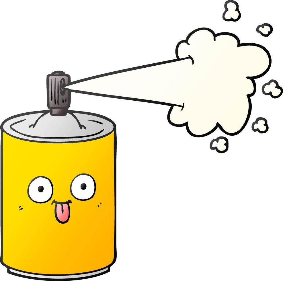 cartoon aerosol spray can vector