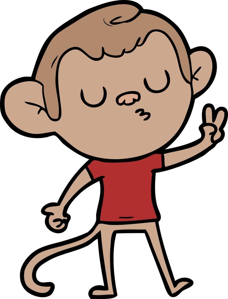 Vector cartoon monkey