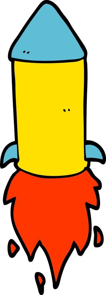 Vector cartoon rocket