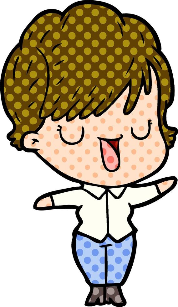 cartoon woman talking vector