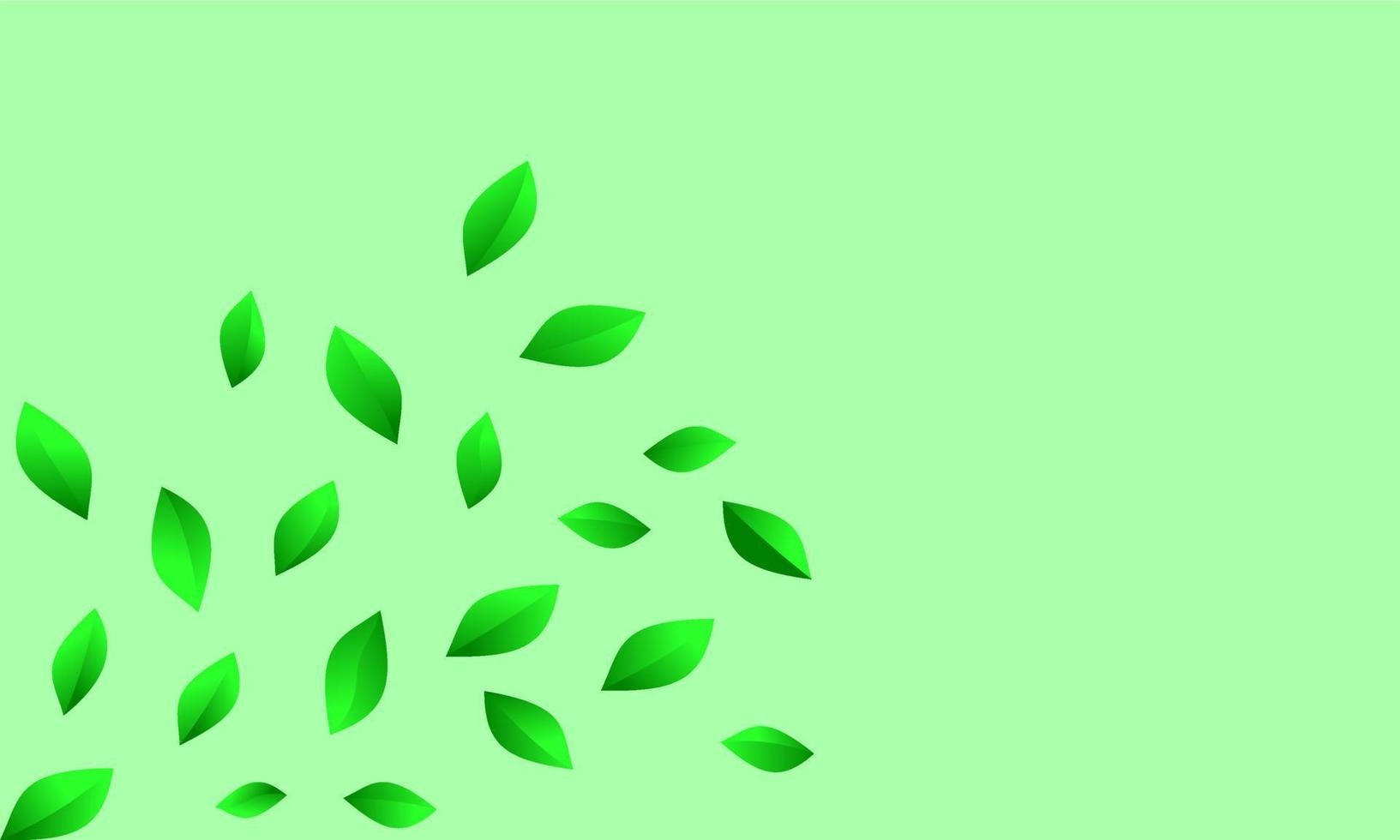 Fresh green leaf background vector