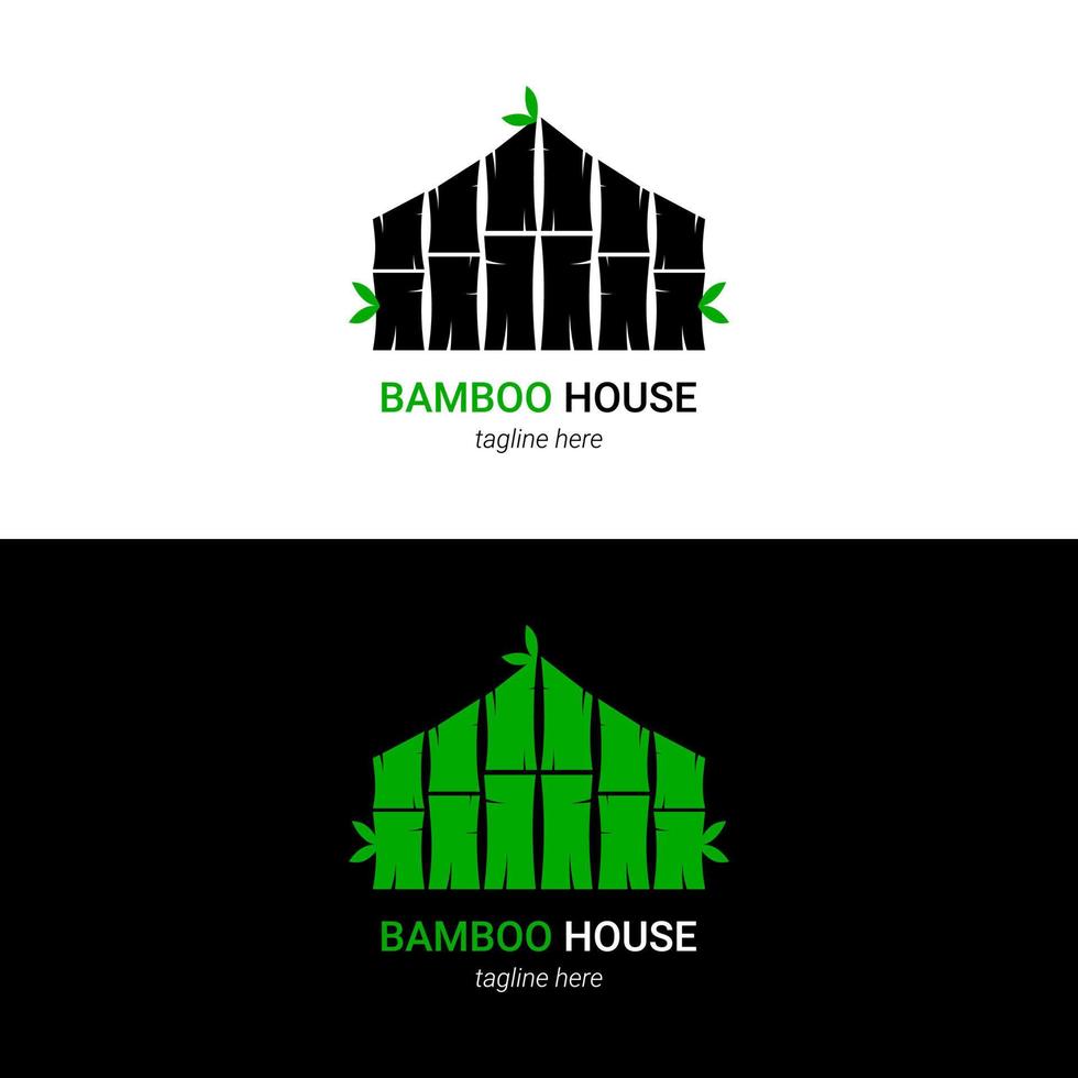 Set bamboo logo vector