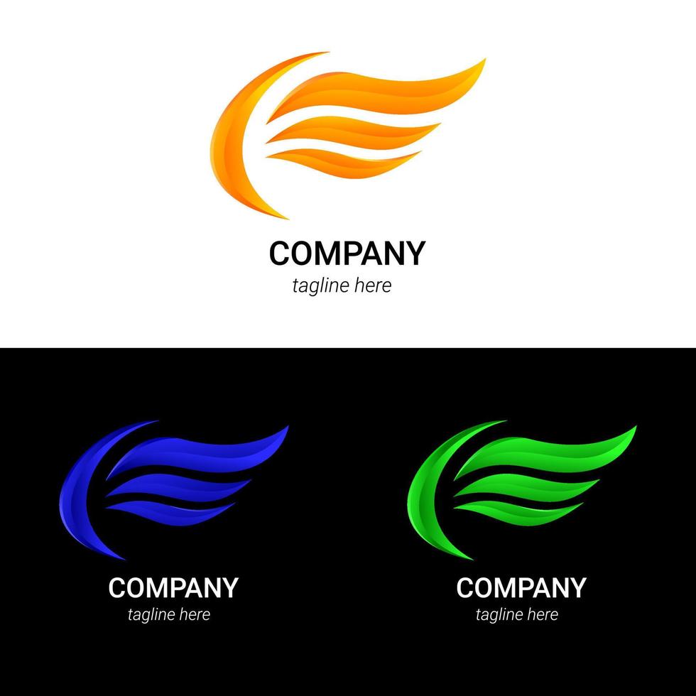 Wing logo Free vector
