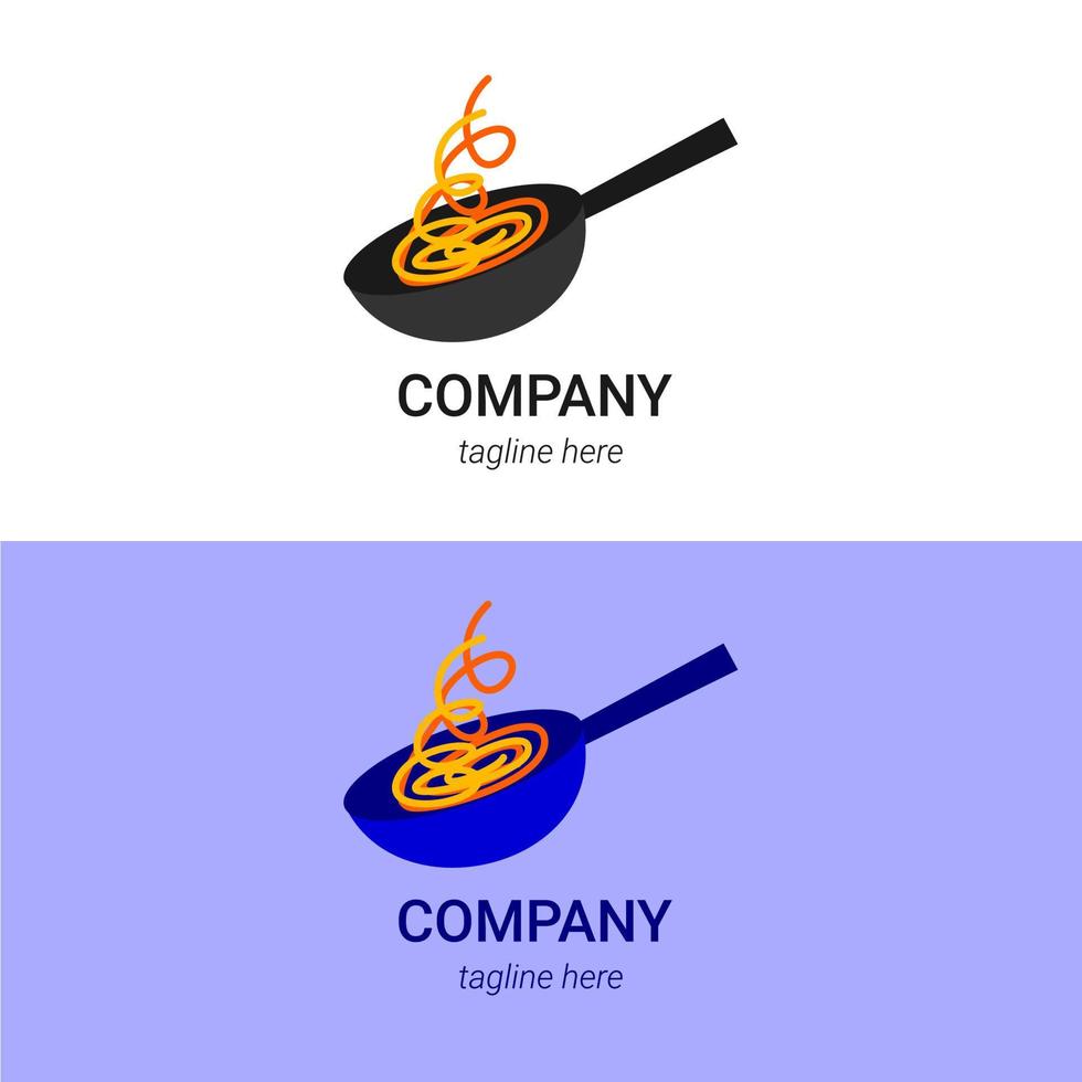 Restaurant logo, noodle logo combination concept vector