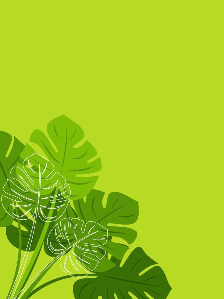 Green leaf background vector