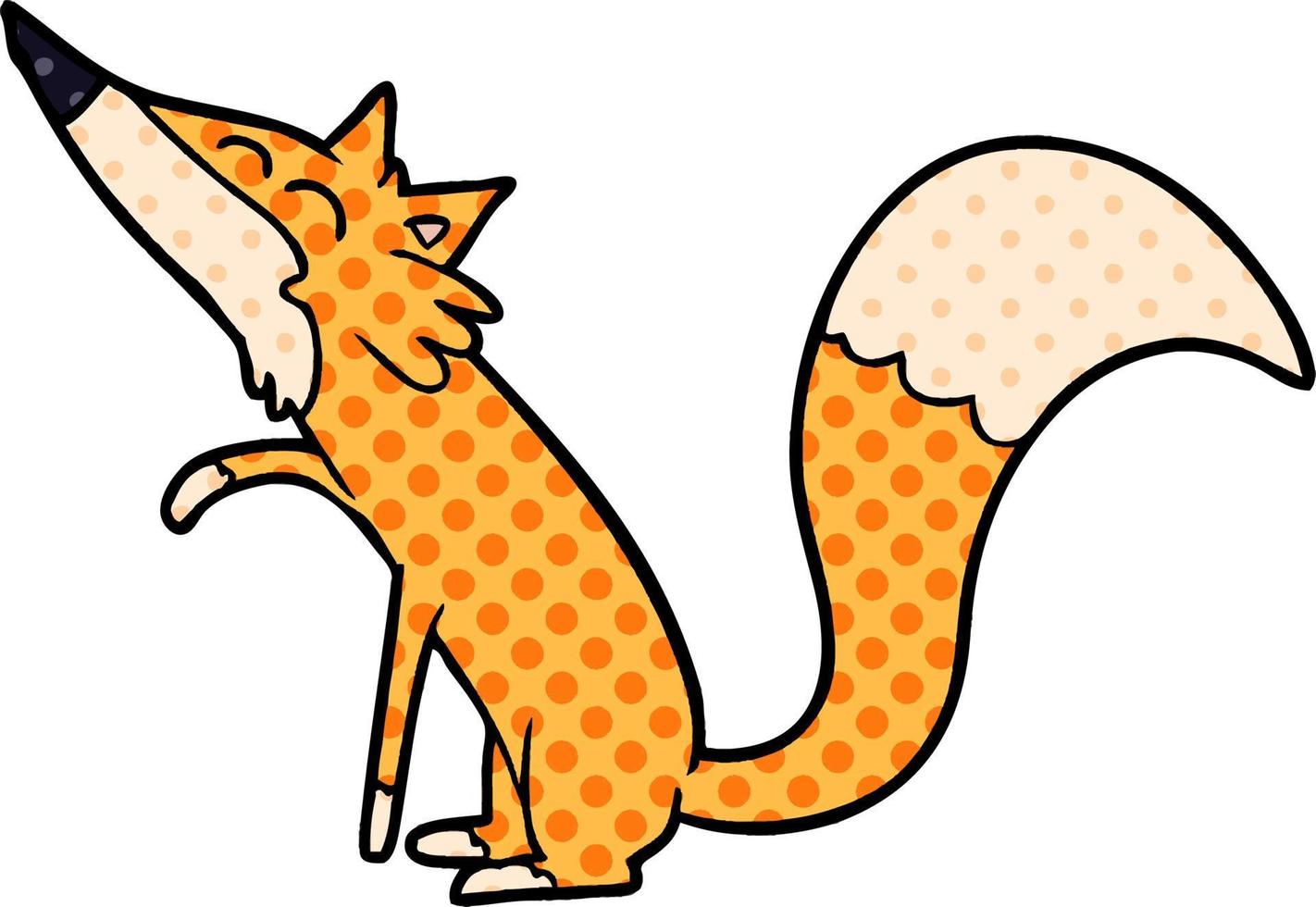 cartoon fox character vector