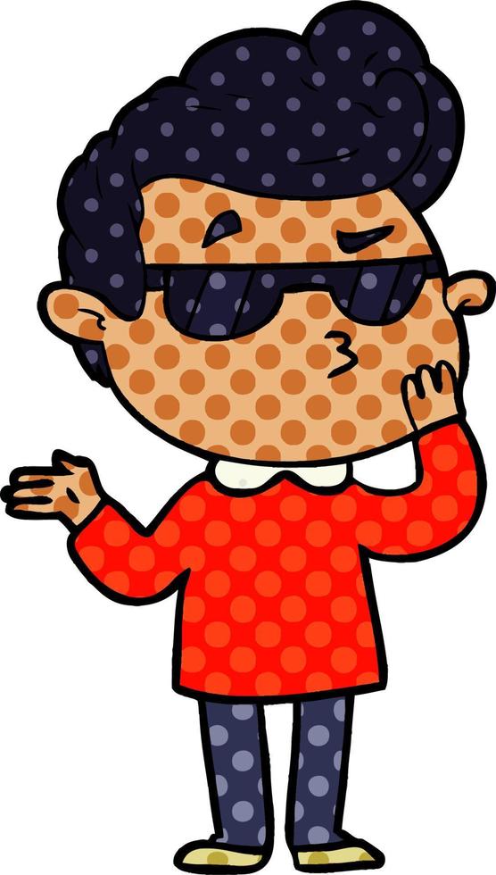 cartoon cool guy vector