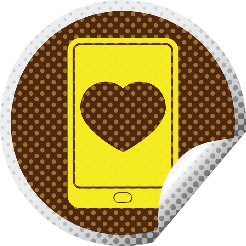 electronic tablet showing business performance circular peeling sticker vector