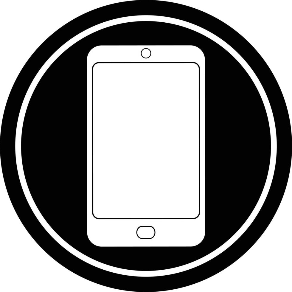 cell phone graphic circular symbol vector
