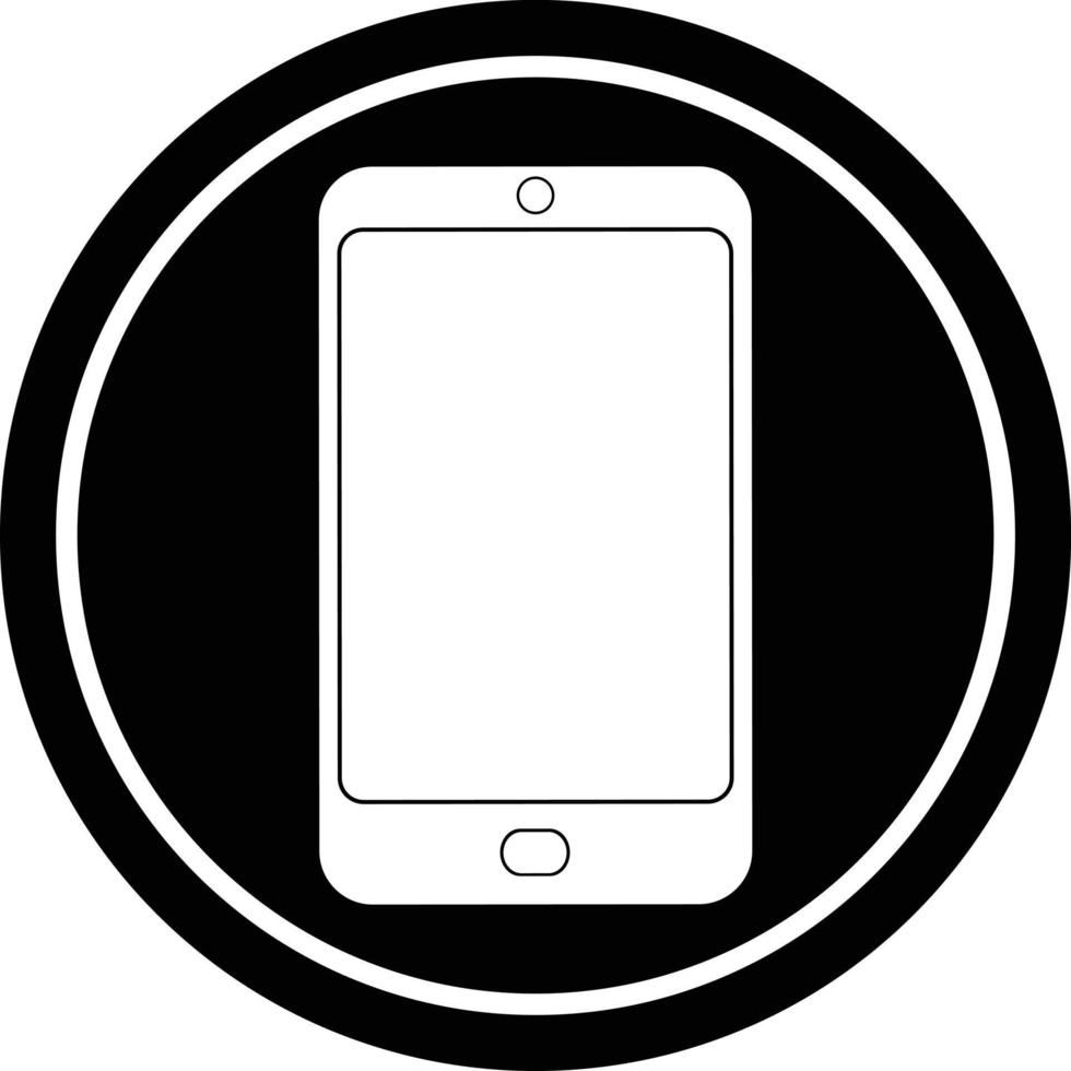 cell phone graphic circular symbol vector