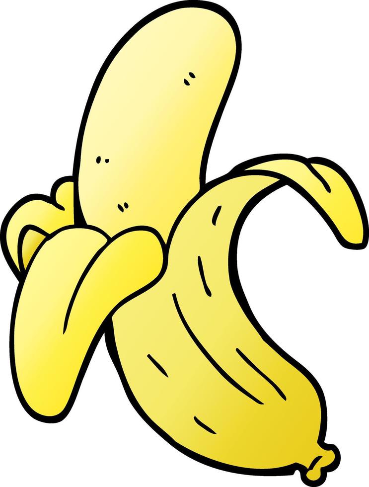 vector gradient illustration cartoon banana