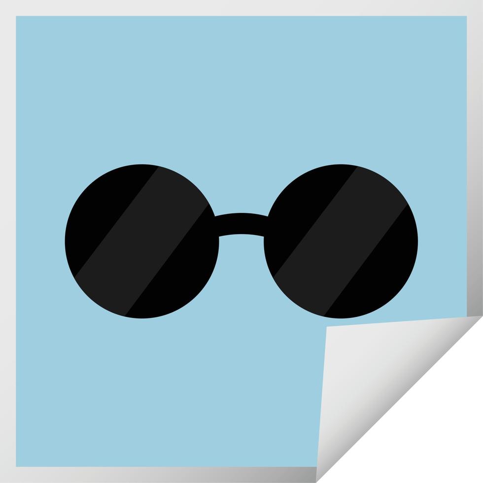 sunglasses graphic vector illustration square sticker 12412100 Vector