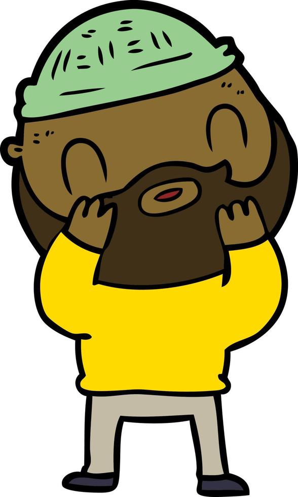 cartoon bearded man vector