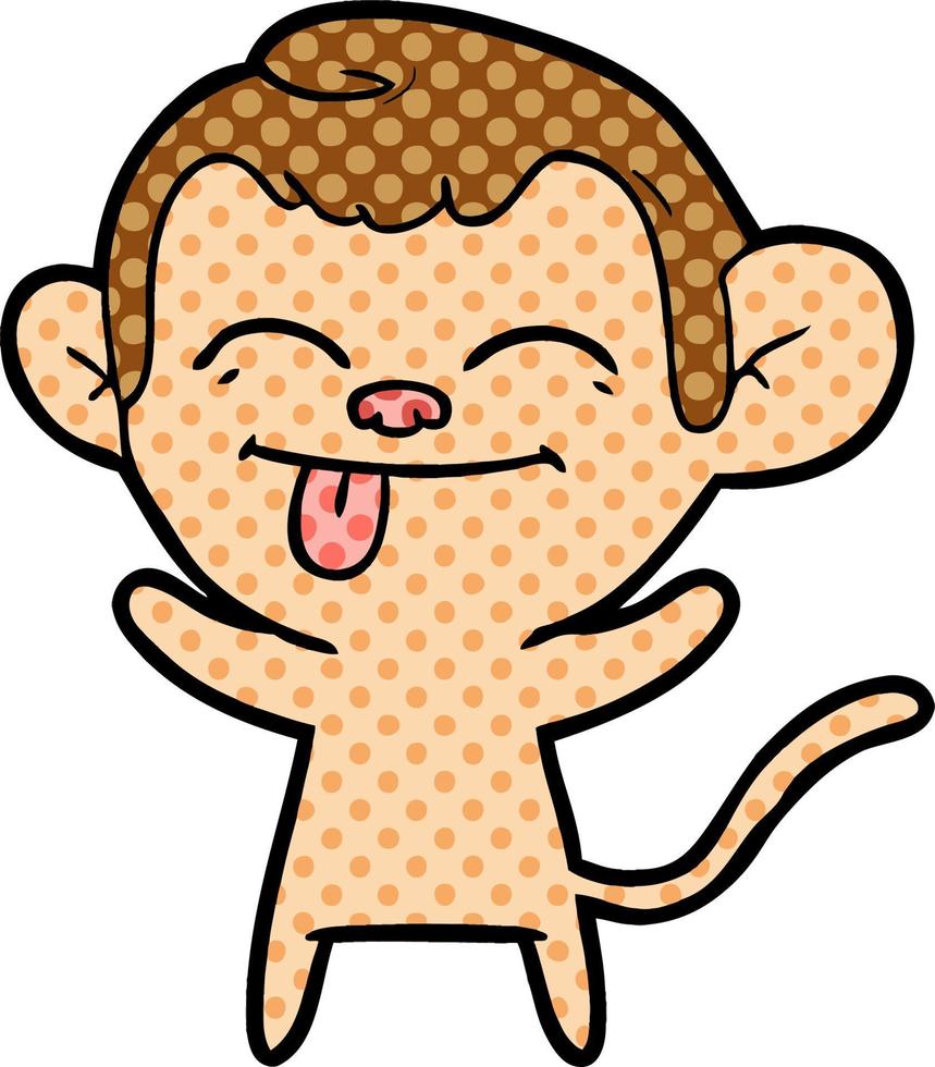 funny cartoon monkey vector