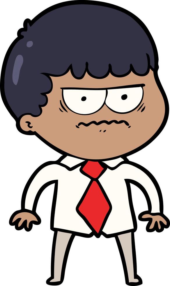 cartoon annoyed man vector