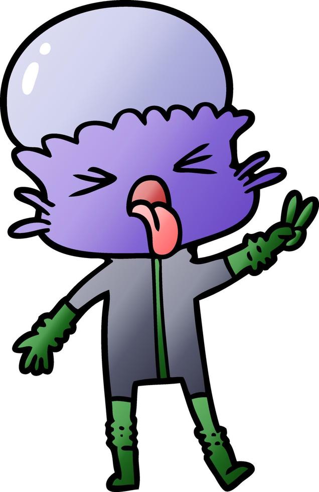 weird cartoon alien 12412338 Vector Art at Vecteezy