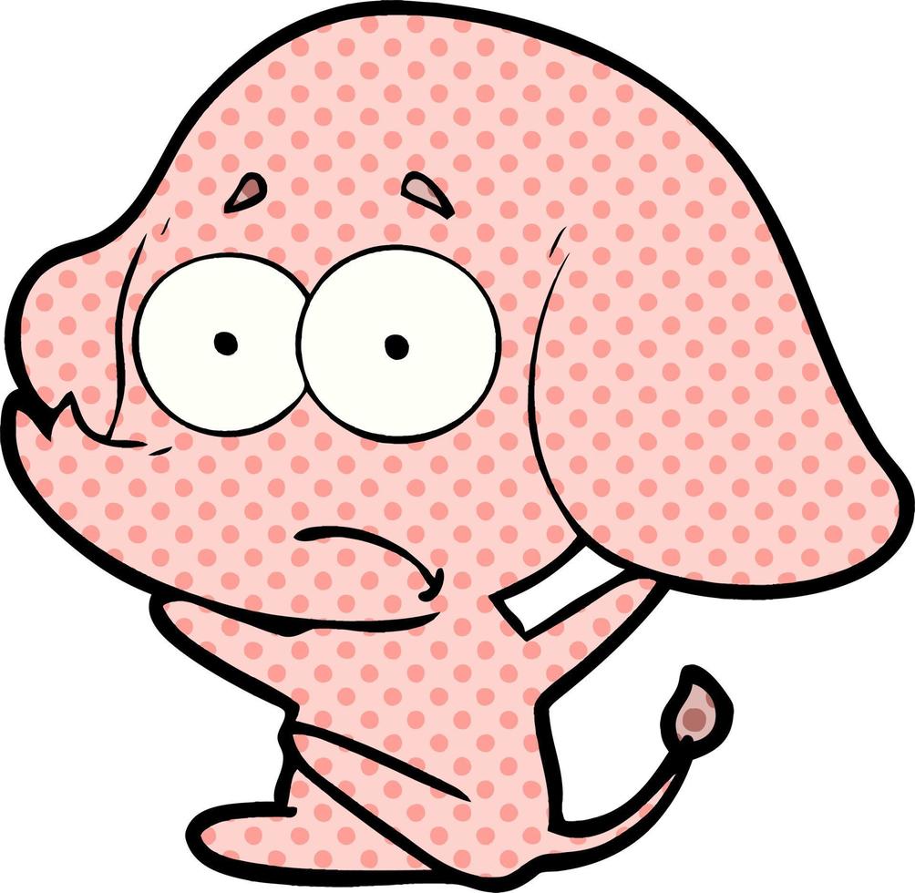 cartoon unsure elephant vector