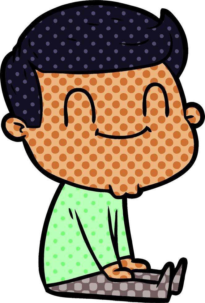 cartoon friendly man vector