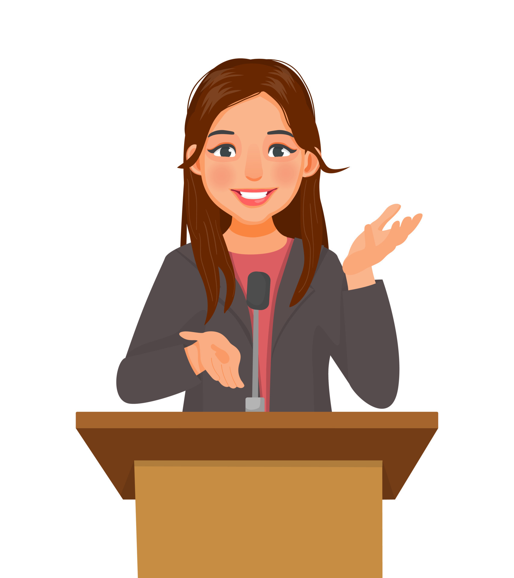 someone giving a speech clipart