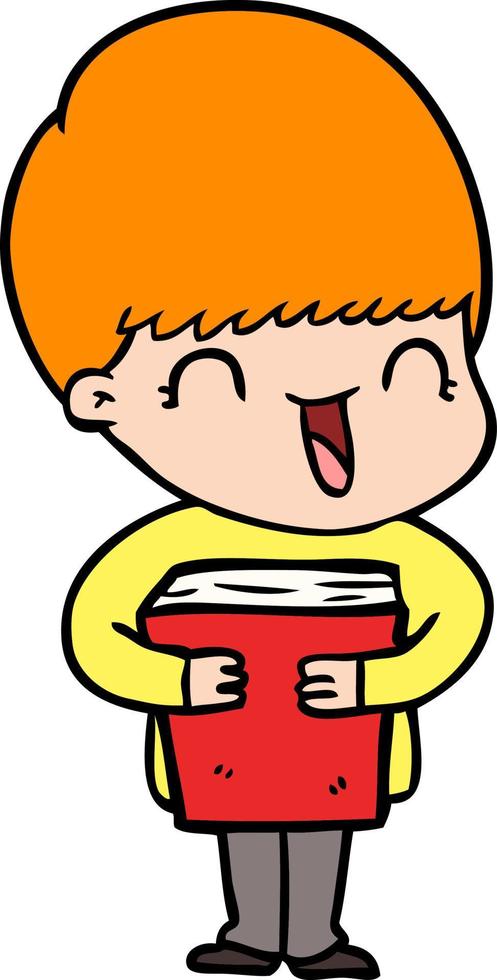 happy cartoon boy vector