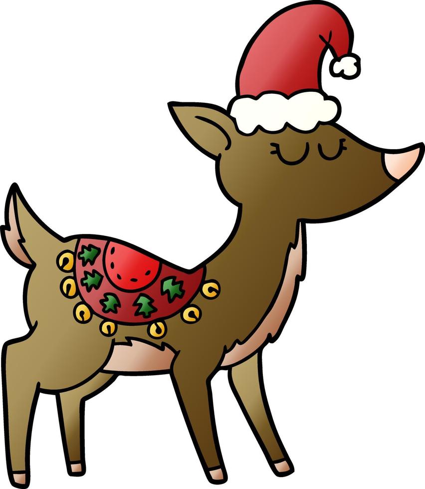 cartoon reindeer character vector