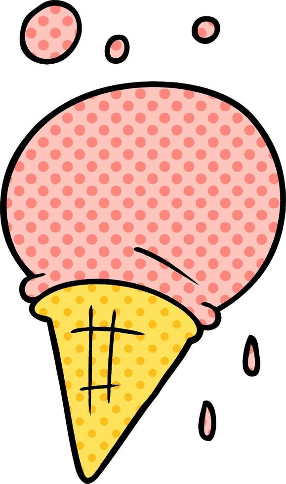 helado de dibujos animados vector