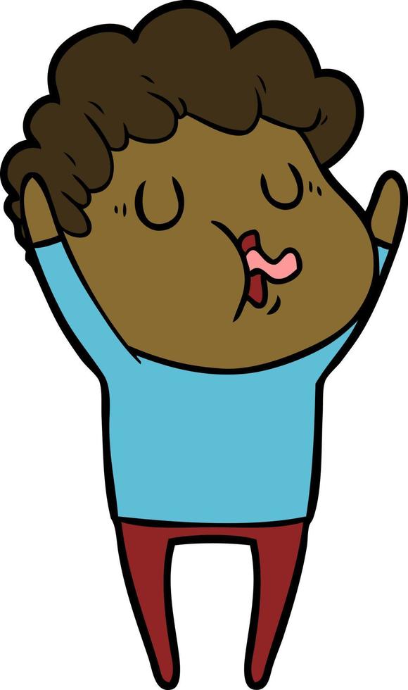 cartoon man singing vector