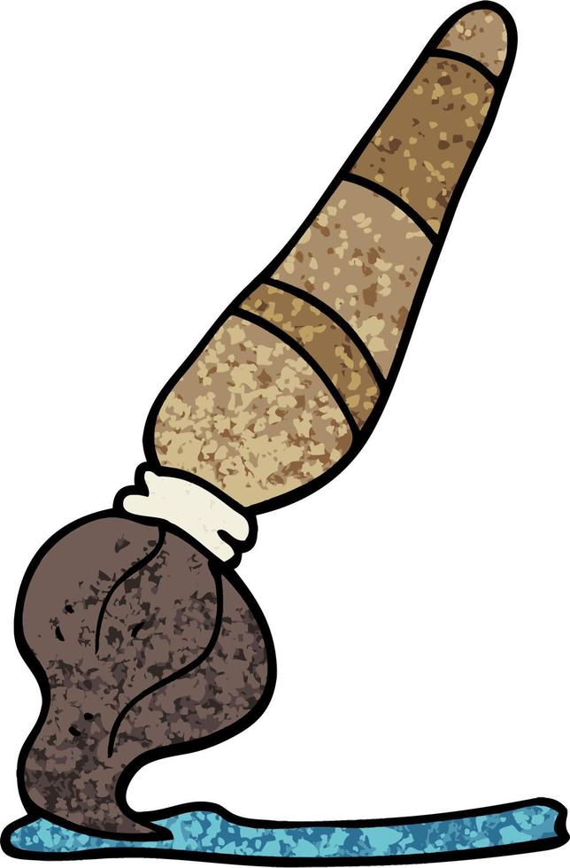 grunge textured illustration cartoon art paint brush vector