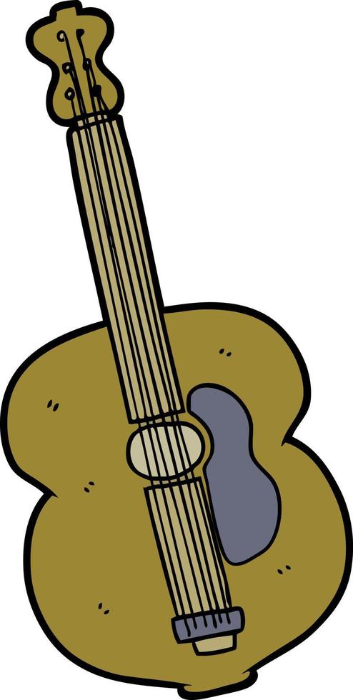 Vector cartoon guitar