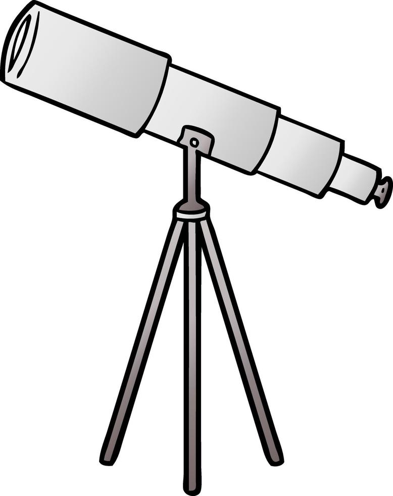 vector cartoon telescope