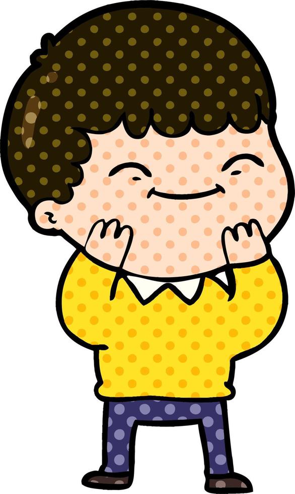 cartoon happy boy vector