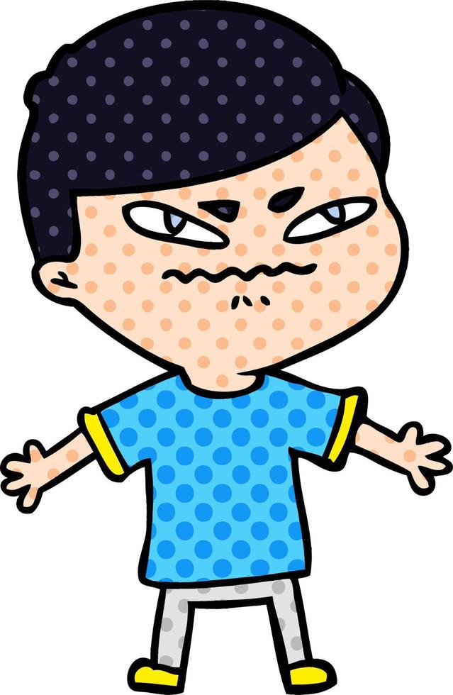 cartoon exasperated man vector