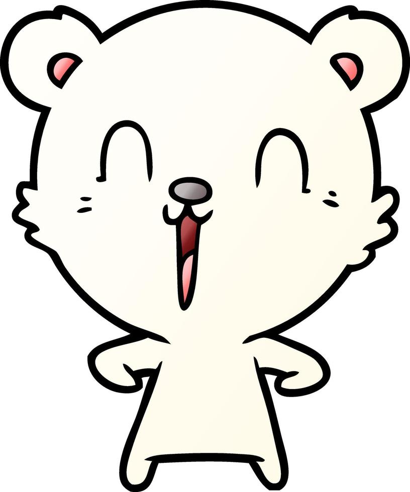 oso polar de dibujos animados feliz vector