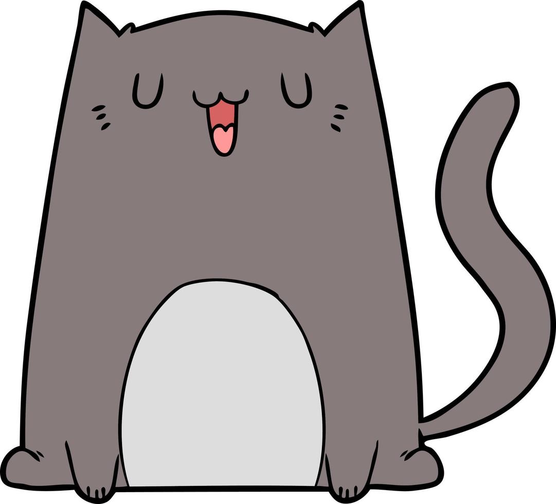 funny cartoon cat vector