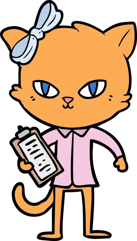 cute cartoon cat vector