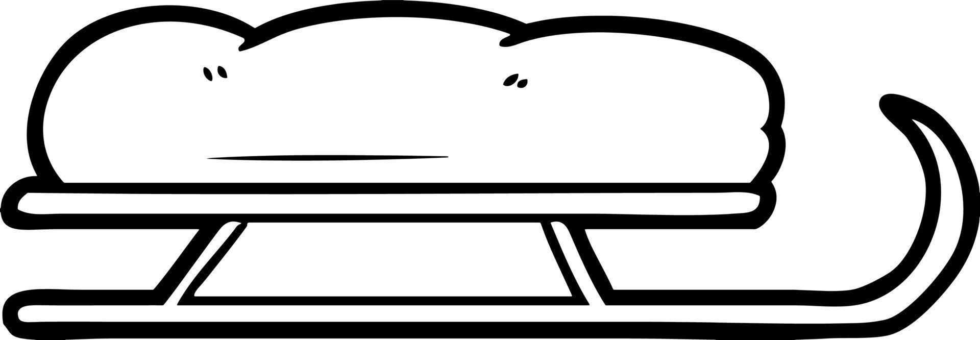 Vector cartoon sledge