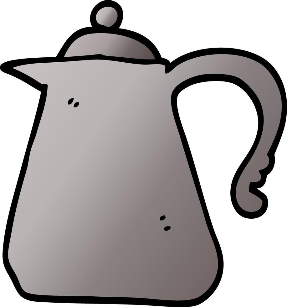 vector gradient illustration cartoon kettle