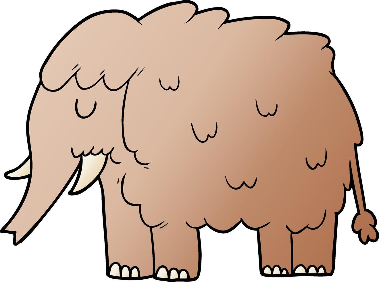 cartoon mammoth character vector