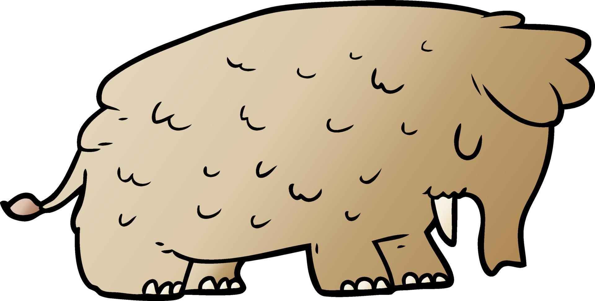 cartoon mammoth character vector