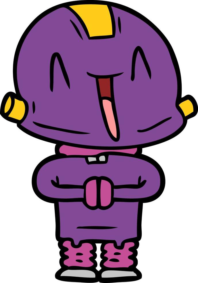 personaje de robot de dibujos animados vector