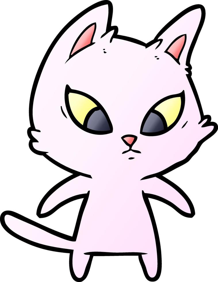 confused cartoon cat vector