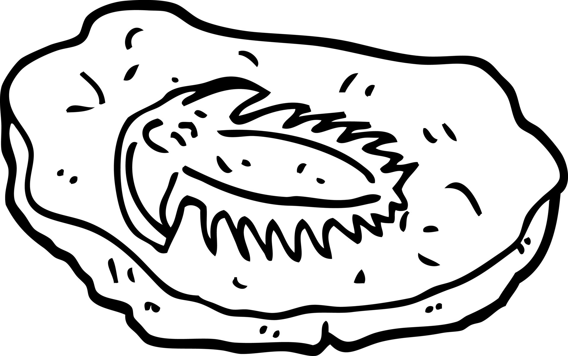 black and white cartoon ancient fossil 12413469 Vector Art at Vecteezy