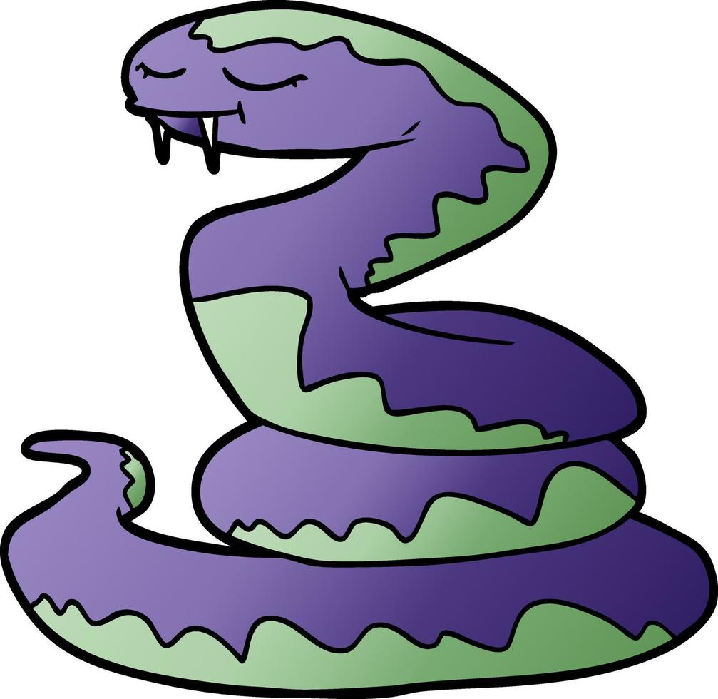 personaje de serpiente de dibujos animados vector