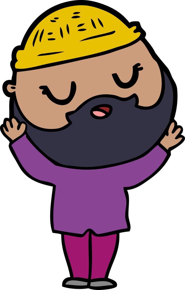cartoon man with beard vector