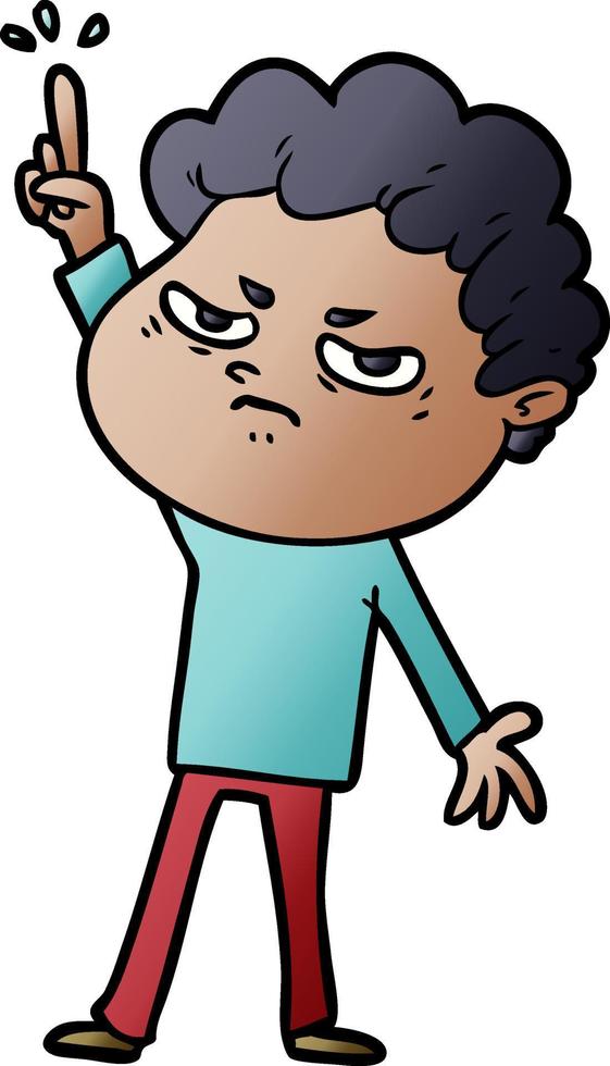 cartoon angry man vector