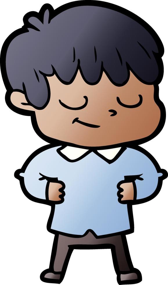 niño feliz de dibujos animados vector