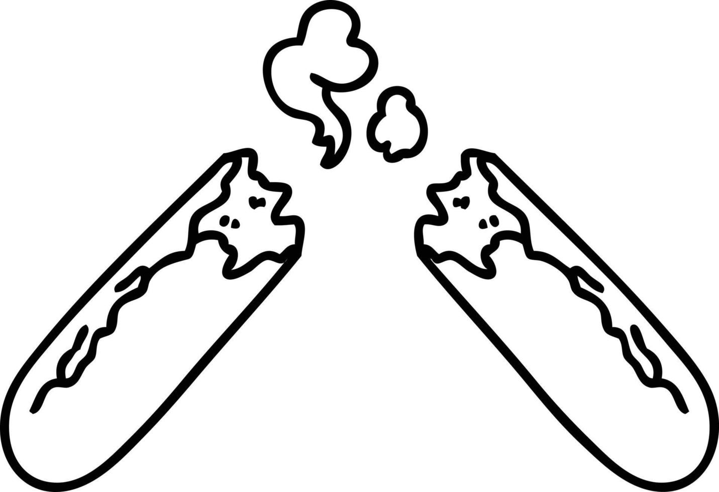 line doodle of a freshly baking vector