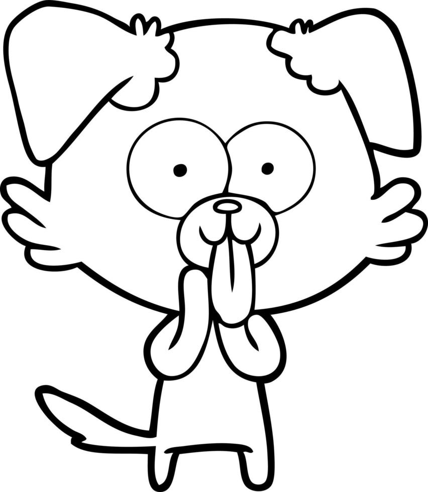 cartoon dog with tongue sticking out vector
