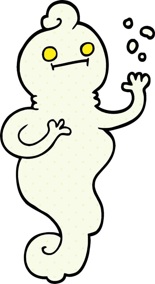 comic book style cartoon spooky ghost vector